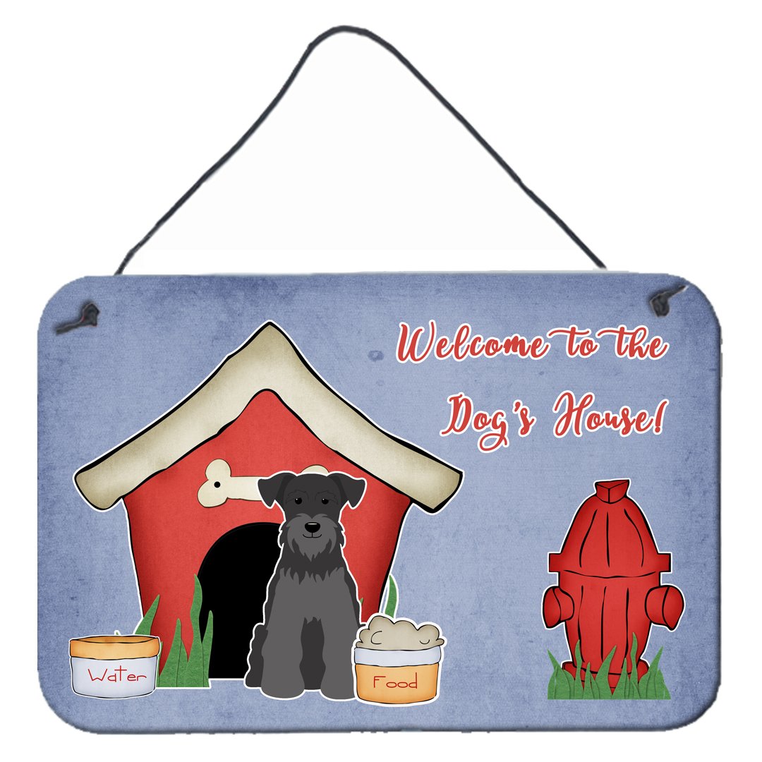 Dog House Collection Miniature Schanuzer Black Wall or Door Hanging Prints by Caroline&#39;s Treasures