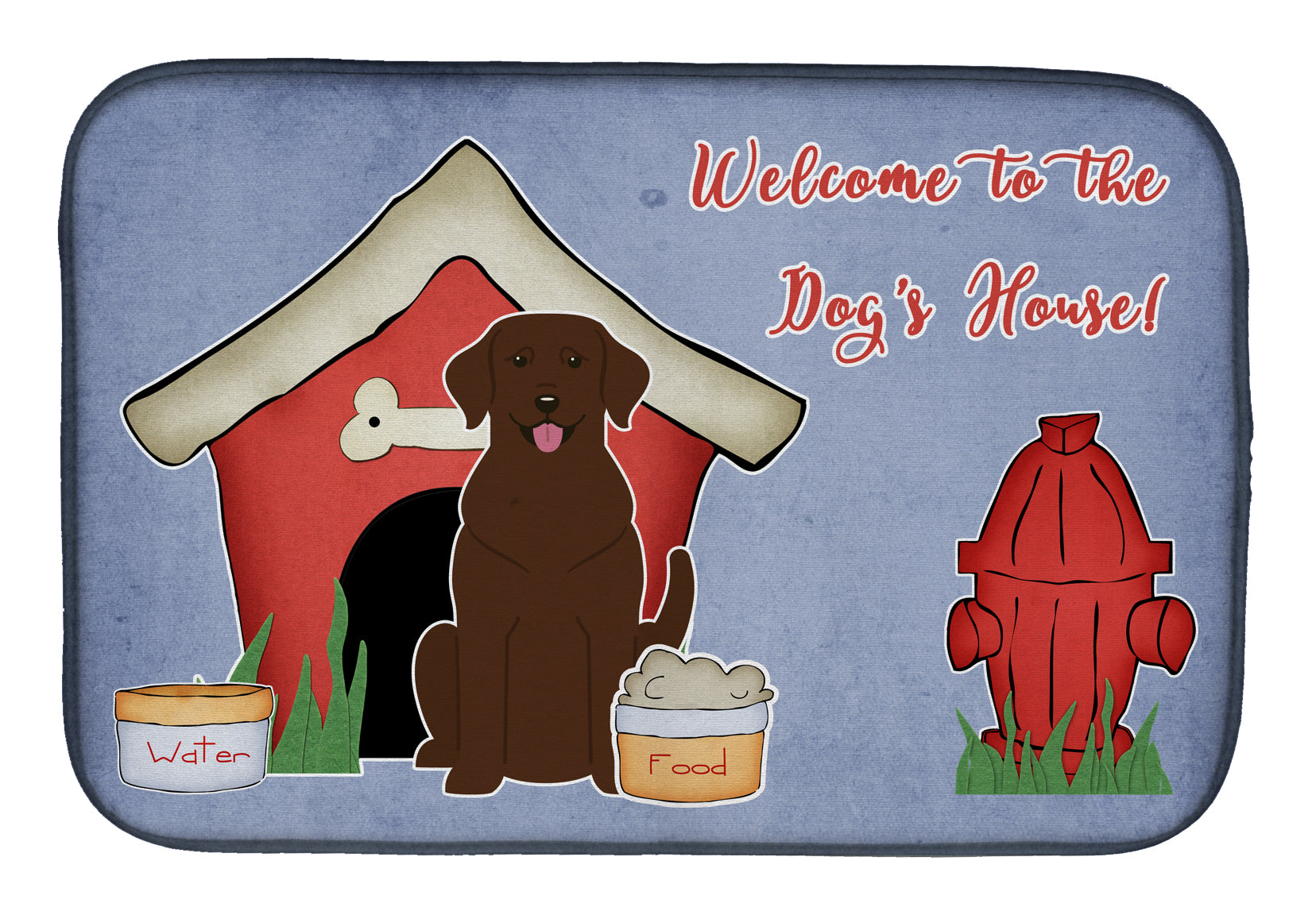 Dog House Collection Chocolate Labrador Dish Drying Mat BB2810DDM  the-store.com.