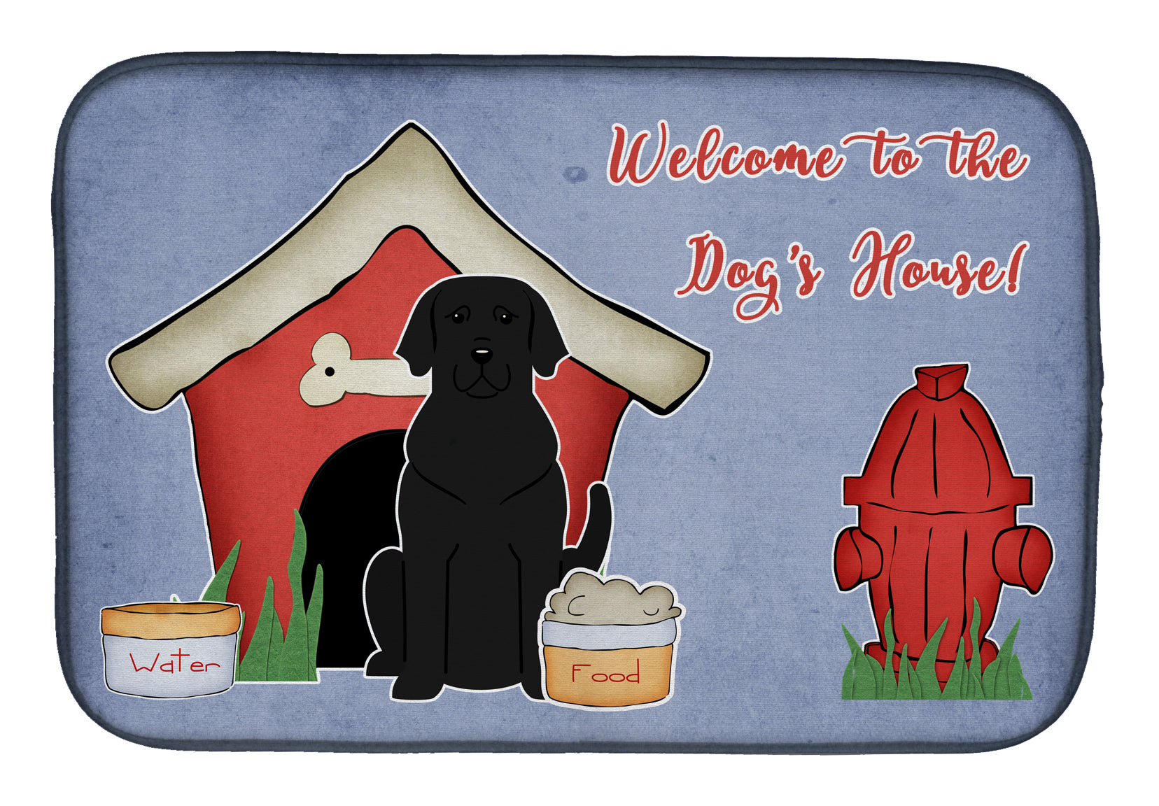 Dog House Collection Black Labrador Dish Drying Mat BB2811DDM  the-store.com.