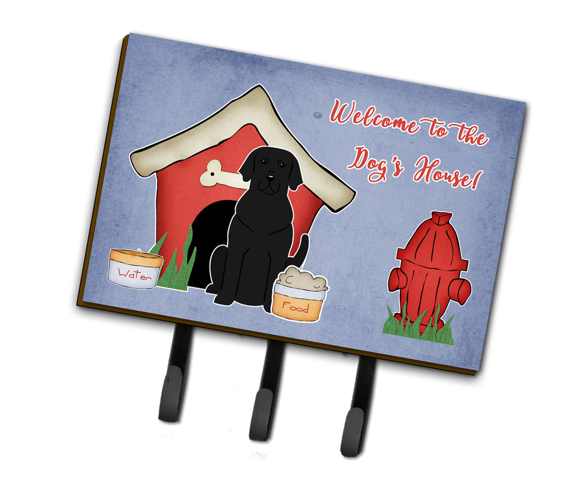 Dog House Collection Black Labrador Leash or Key Holder  the-store.com.