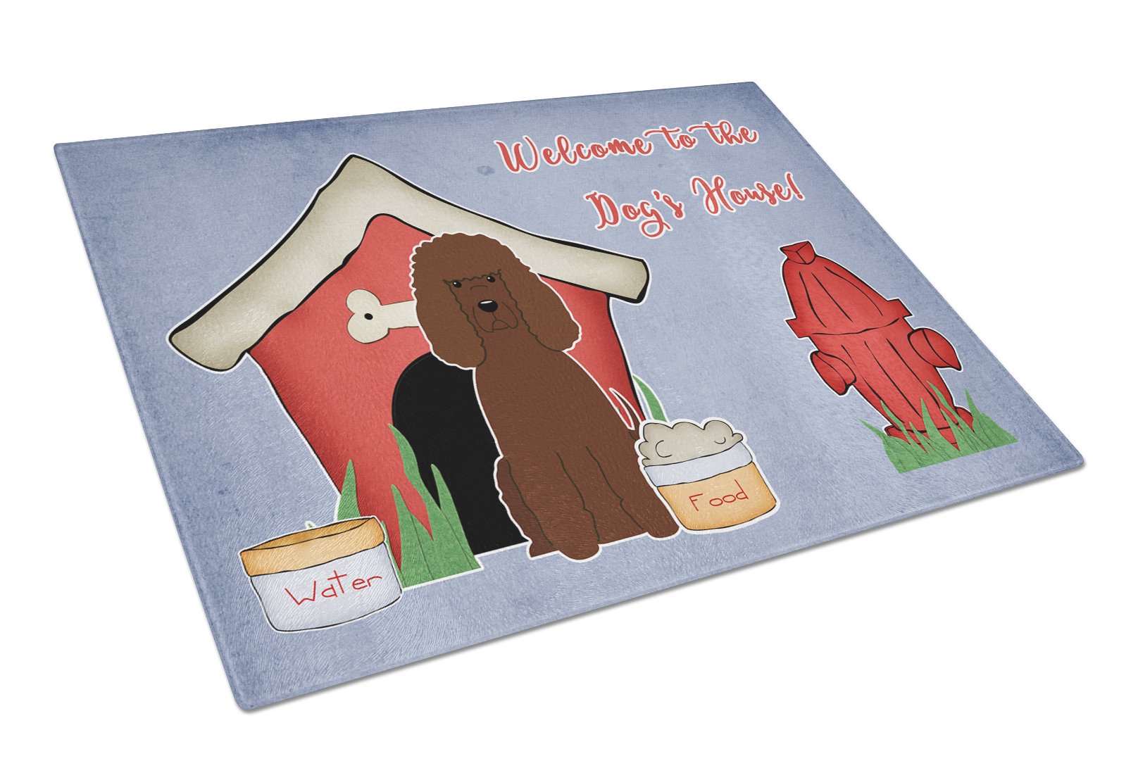 Dog House Collection Irish Water Spaniel Glass Cutting Board Large BB2817LCB by Caroline's Treasures