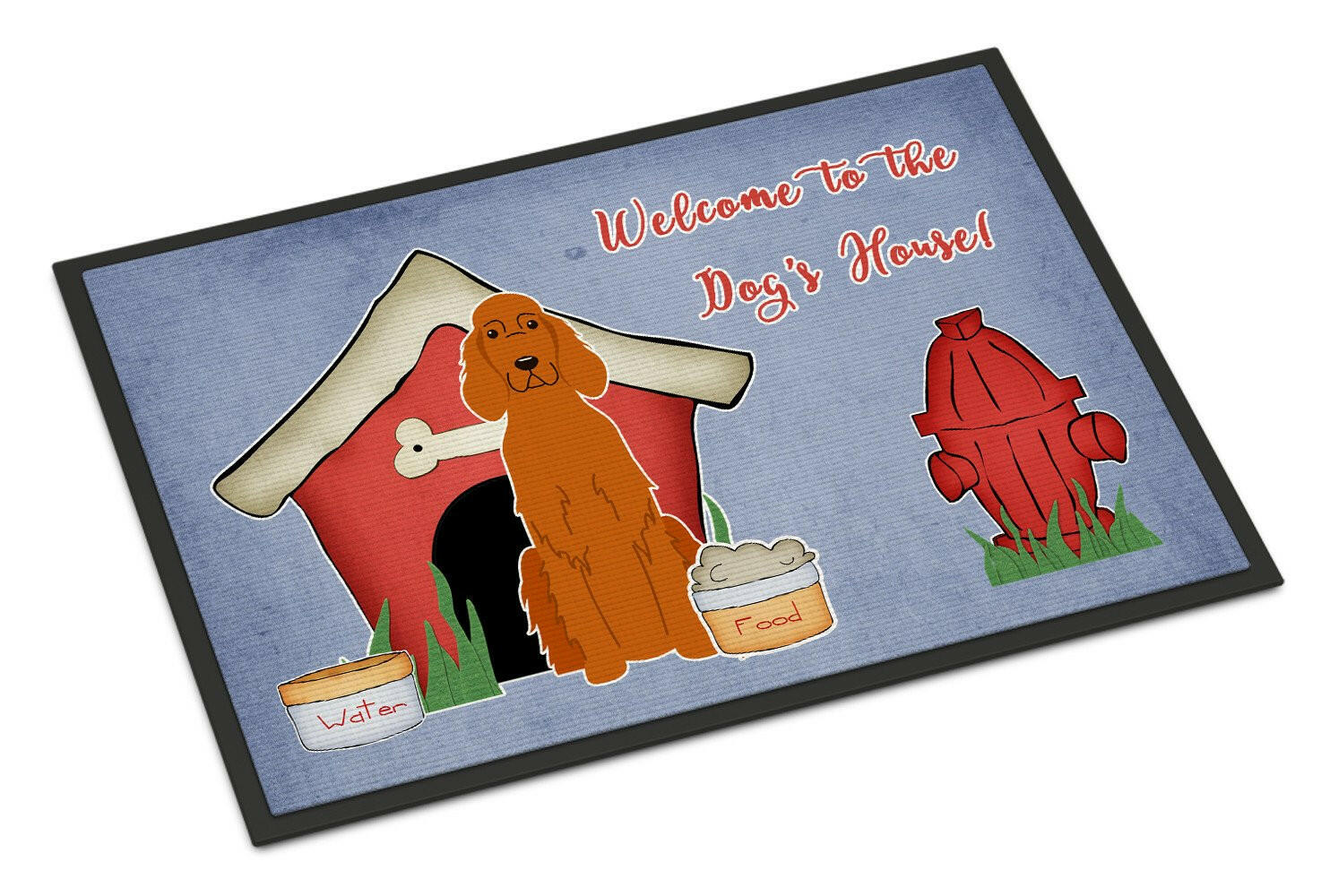 Dog House Collection Irish Setter Indoor or Outdoor Mat 24x36 BB2818JMAT - the-store.com