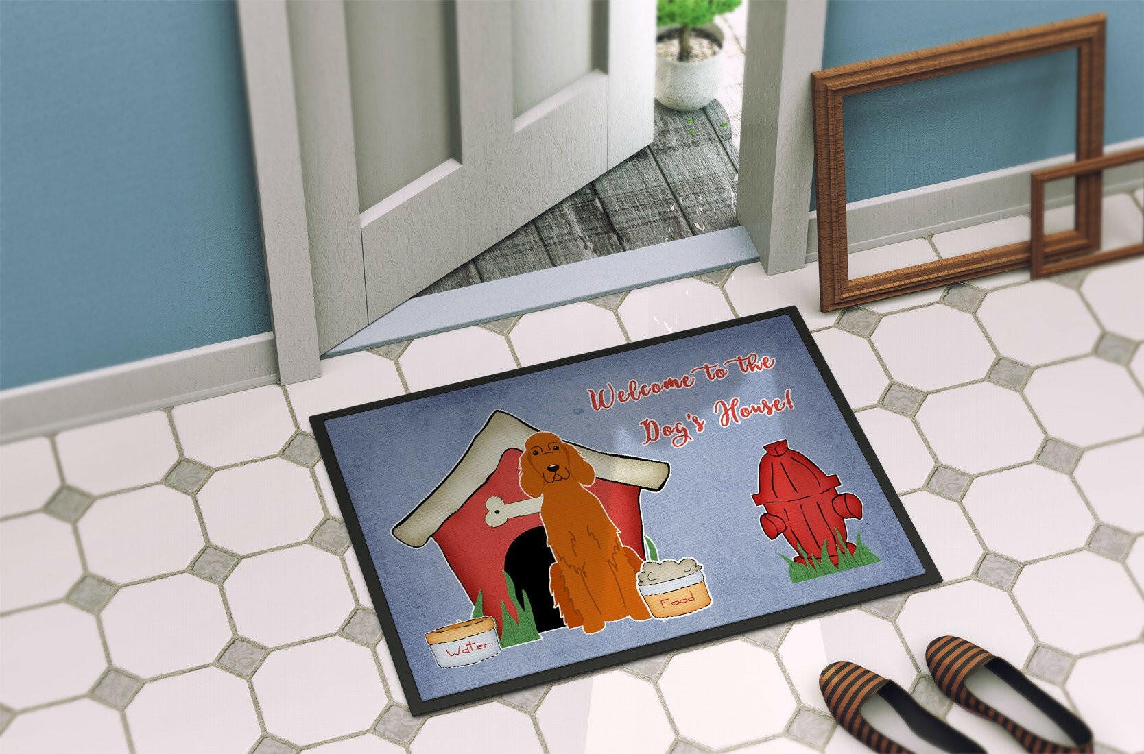 Dog House Collection Irish Setter Indoor or Outdoor Mat 24x36 BB2818JMAT - the-store.com