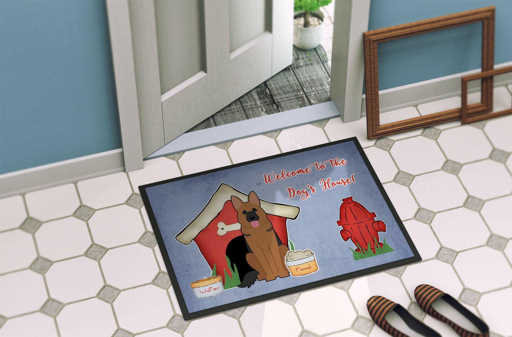 Dog House Collection German Shepherd Indoor or Outdoor Mat 24x36 BB2821JMAT - the-store.com