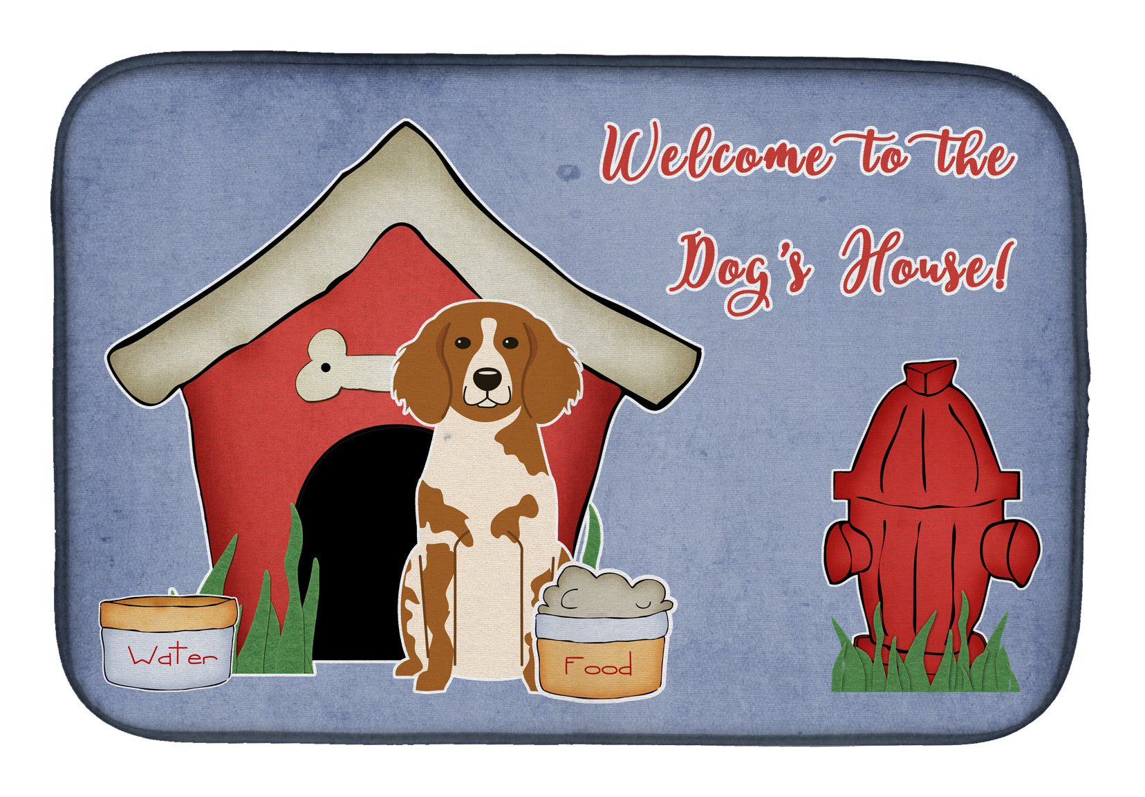 Dog House Collection Brittany Spaniel Dish Drying Mat BB2826DDM  the-store.com.