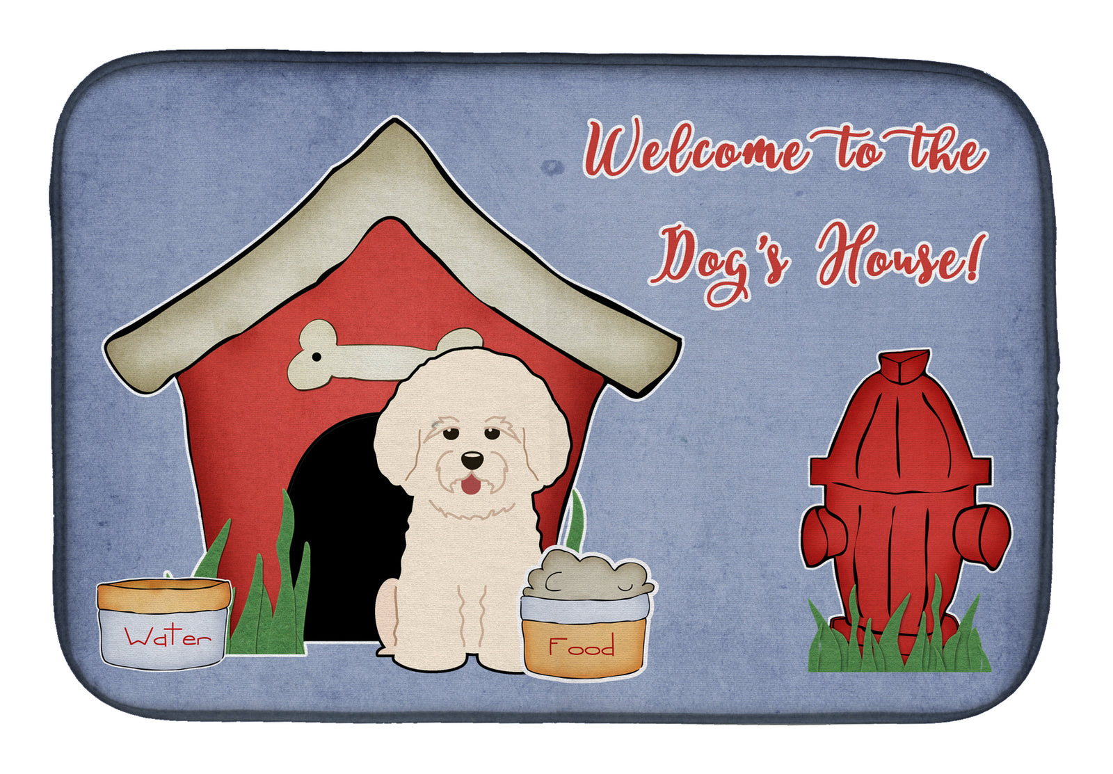 Dog House Collection Bichon Frise Dish Drying Mat BB2829DDM  the-store.com.