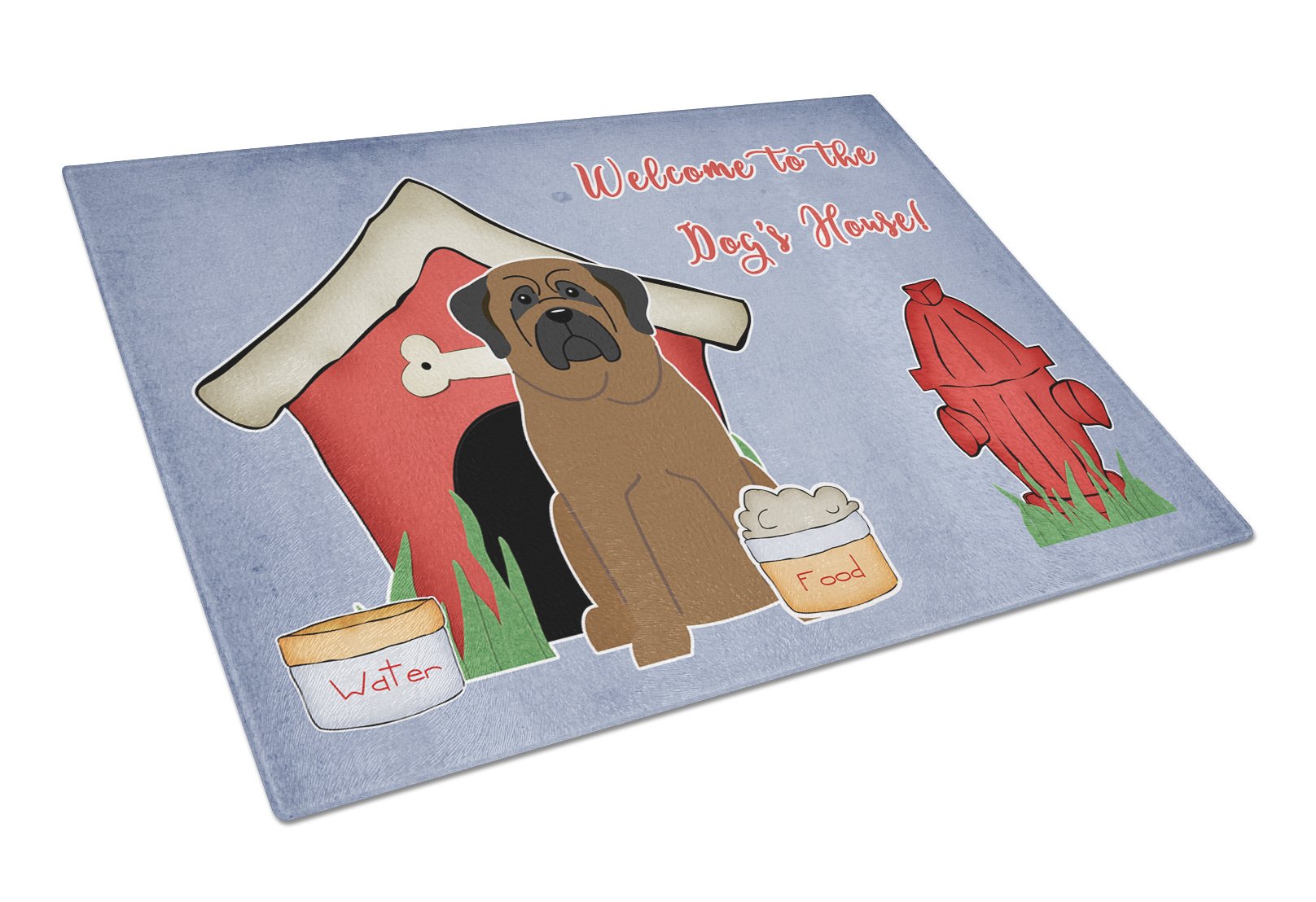 Dog House Collection Bullmastiff Glass Cutting Board Large BB2838LCB by Caroline's Treasures