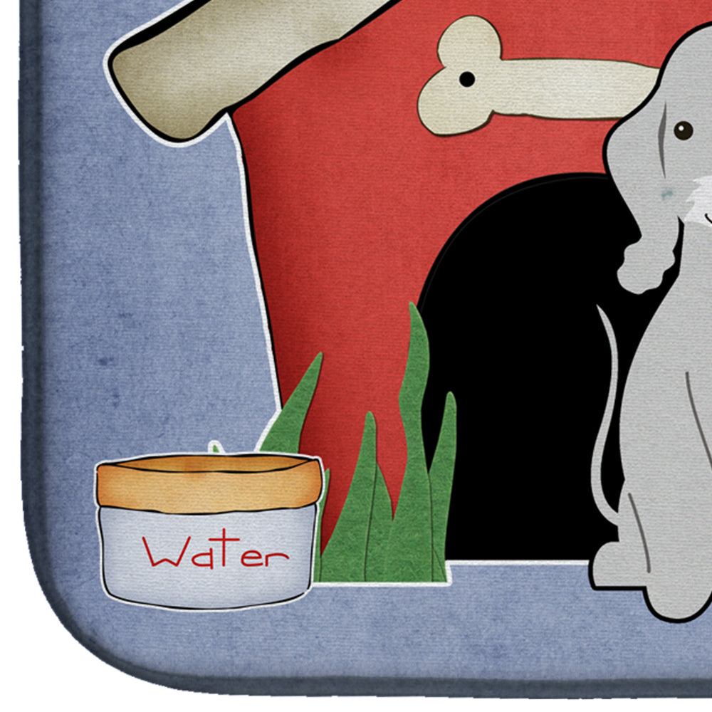 Dog House Collection Bedlington Terrier Blue Dish Drying Mat BB2844DDM  the-store.com.