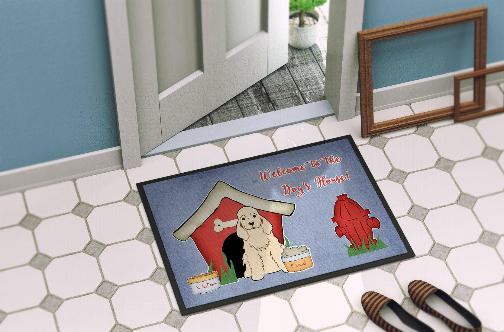 Dog House Collection Cocker Spaniel Buff Indoor or Outdoor Mat 24x36 BB2848JMAT - the-store.com