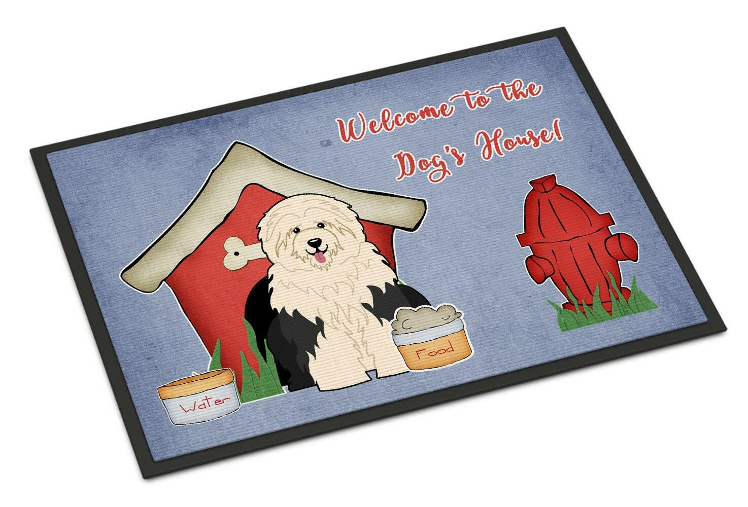 Dog House Collection Old English Sheepdog Indoor or Outdoor Mat 24x36 BB2850JMAT - the-store.com