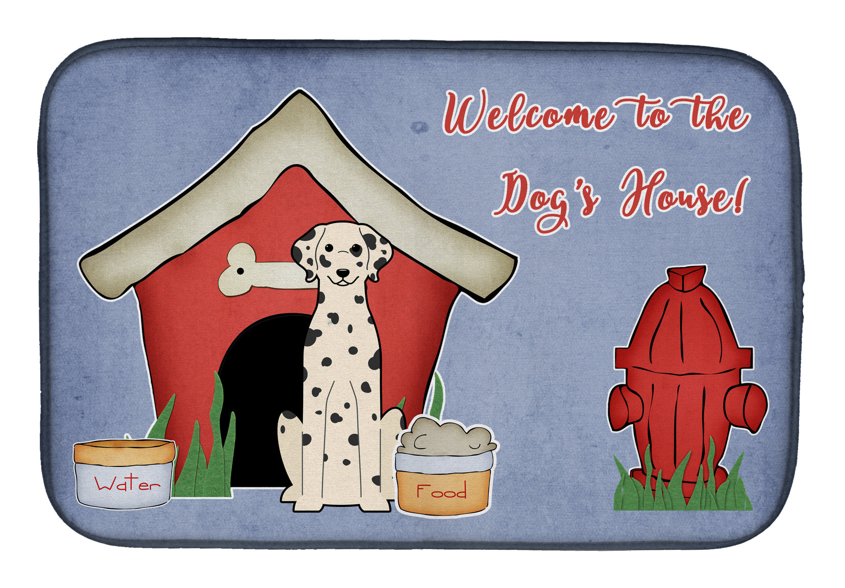 Dog House Collection Dalmatian Dish Drying Mat BB2851DDM  the-store.com.