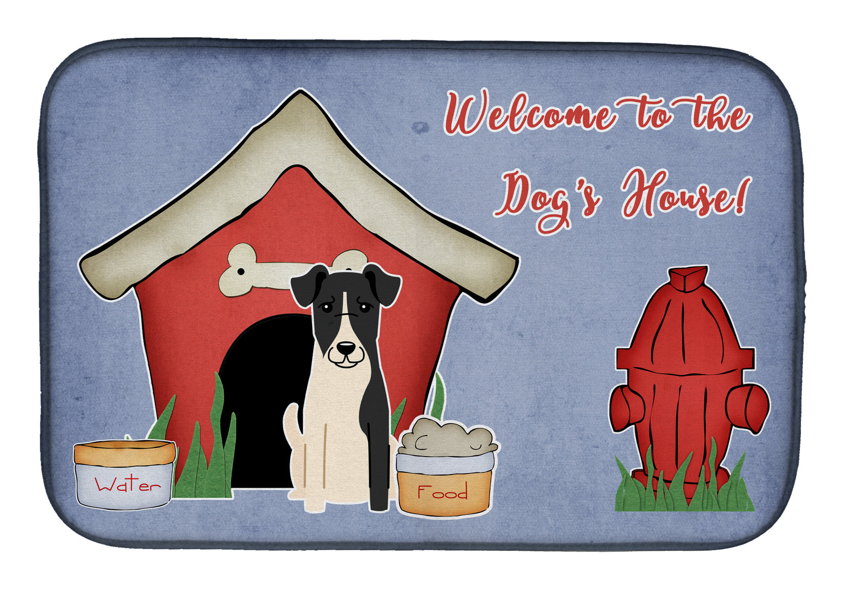 Dog House Collection Smooth Fox Terrier Dish Drying Mat BB2852DDM  the-store.com.