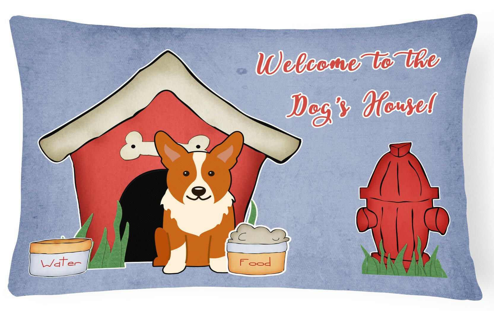 Dog House Collection Corgi Canvas Fabric Decorative Pillow BB2854PW1216 by Caroline's Treasures