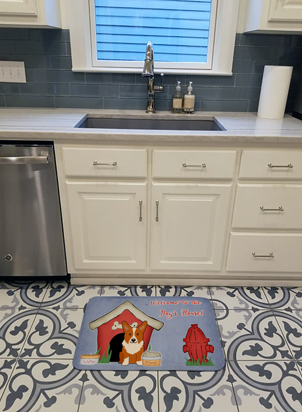 Dog House Collection Corgi Machine Washable Memory Foam Mat BB2854RUG - the-store.com