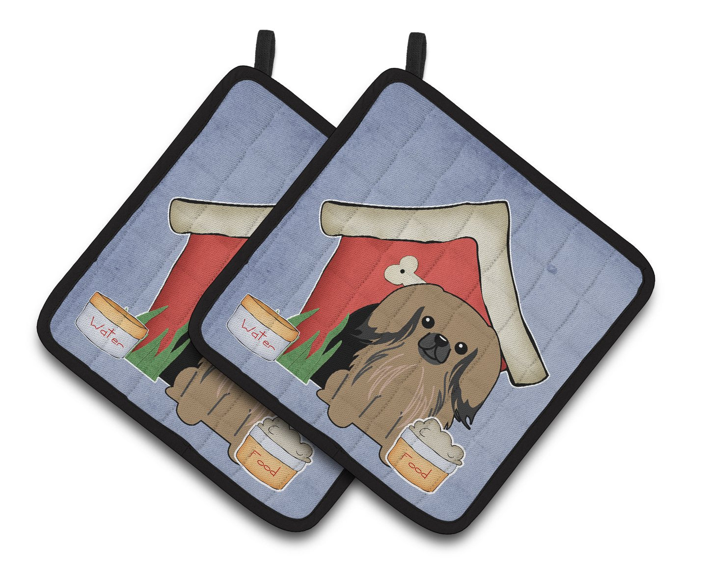 Dog House Collection Pekingnese Tan Pair of Pot Holders by Caroline's Treasures