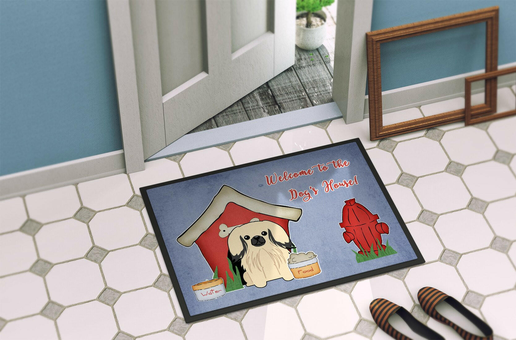 Dog House Collection Pekingnese Cream Indoor or Outdoor Mat 24x36 BB2860JMAT - the-store.com