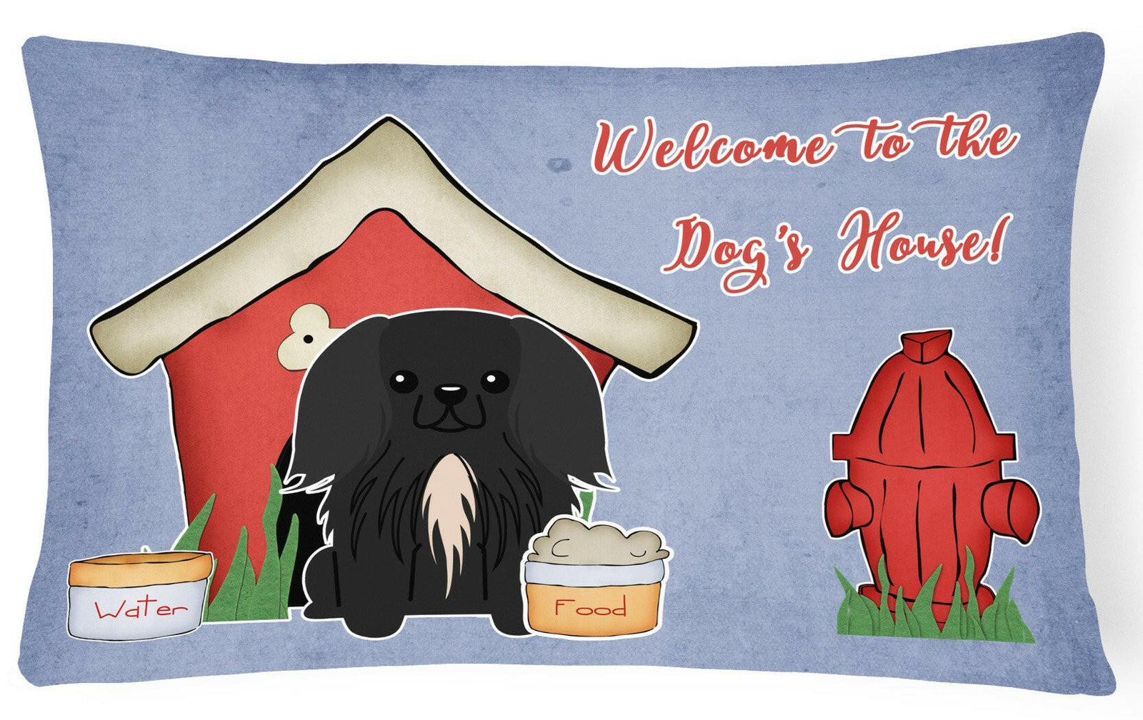 Dog House Collection Pekingnese Black Canvas Fabric Decorative Pillow BB2861PW1216 by Caroline's Treasures