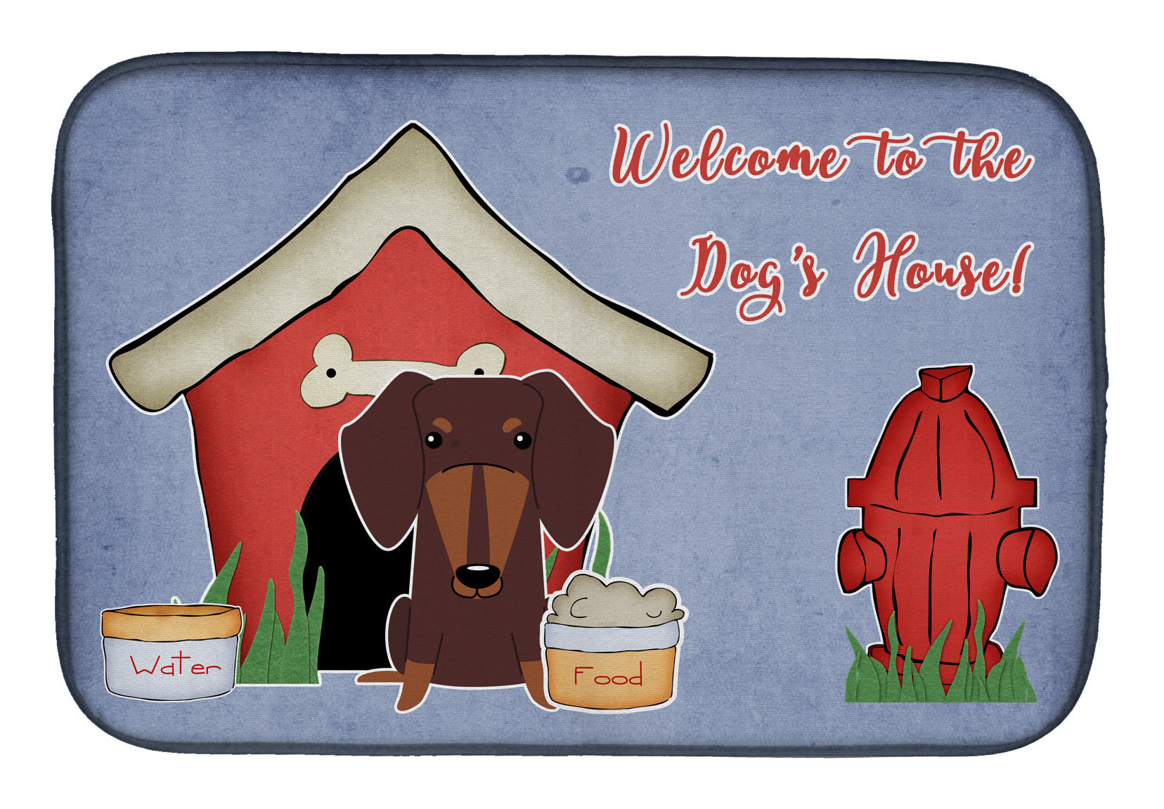 Dog House Collection Dachshund Chocolate Dish Drying Mat BB2885DDM  the-store.com.