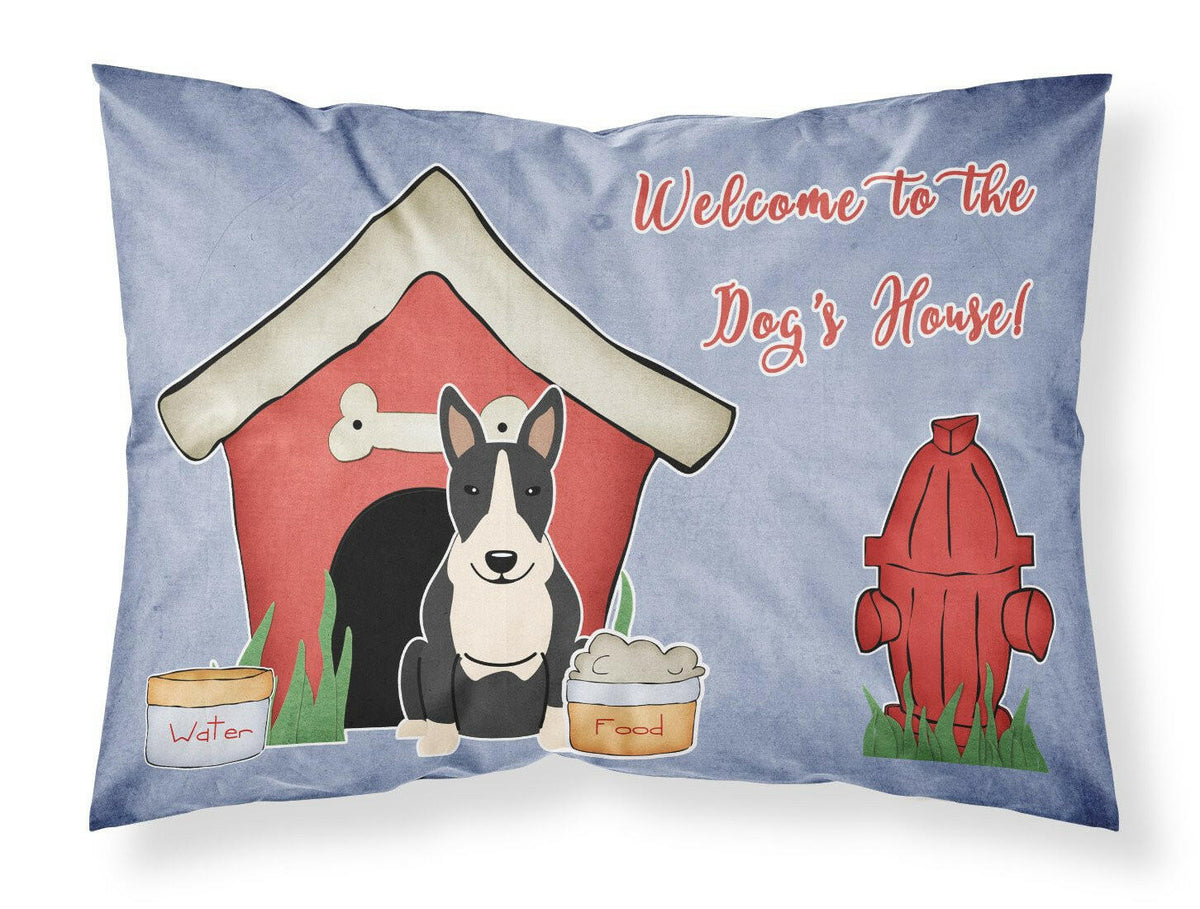 Dog House Collection Bull Terrier Black White Fabric Standard Pillowcase BB2887PILLOWCASE by Caroline&#39;s Treasures