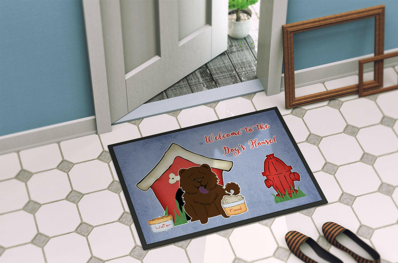 Dog House CollectionChow Chow Chocolate Indoor or Outdoor Mat 24x36 BB2895JMAT - the-store.com