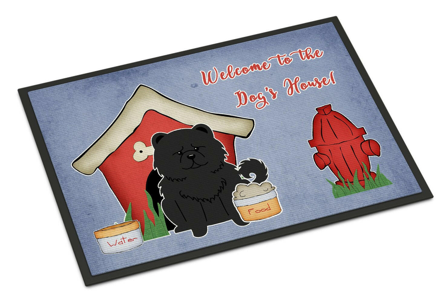 Dog House Collection Chow Chow Black Indoor or Outdoor Mat 24x36 BB2897JMAT - the-store.com