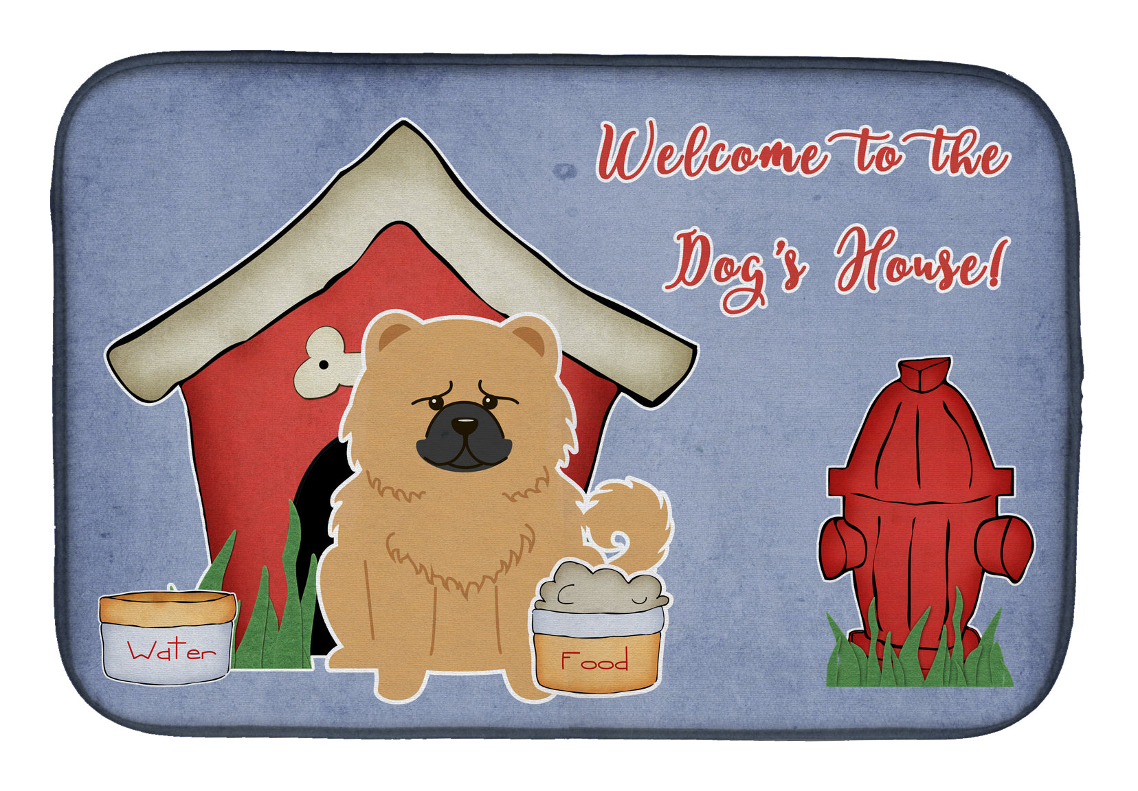 Dog House Collection Chow Chow Cream Dish Drying Mat BB2898DDM  the-store.com.