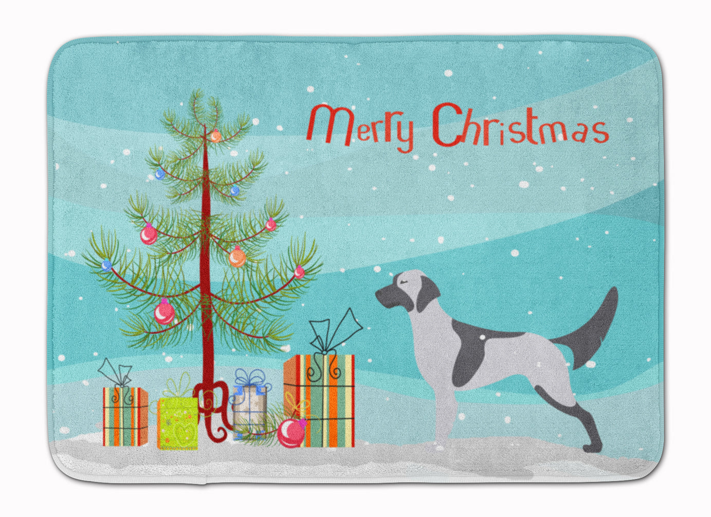 English Setter Merry Christmas Tree Machine Washable Memory Foam Mat BB2899RUG - the-store.com