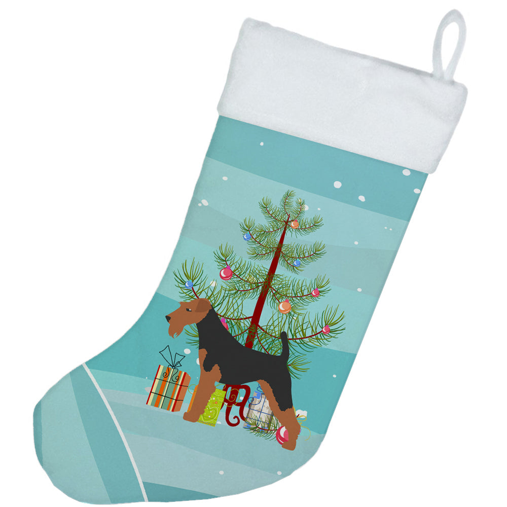 Welsh Terrier Merry Christmas Tree Christmas Stocking BB2903CS  the-store.com.