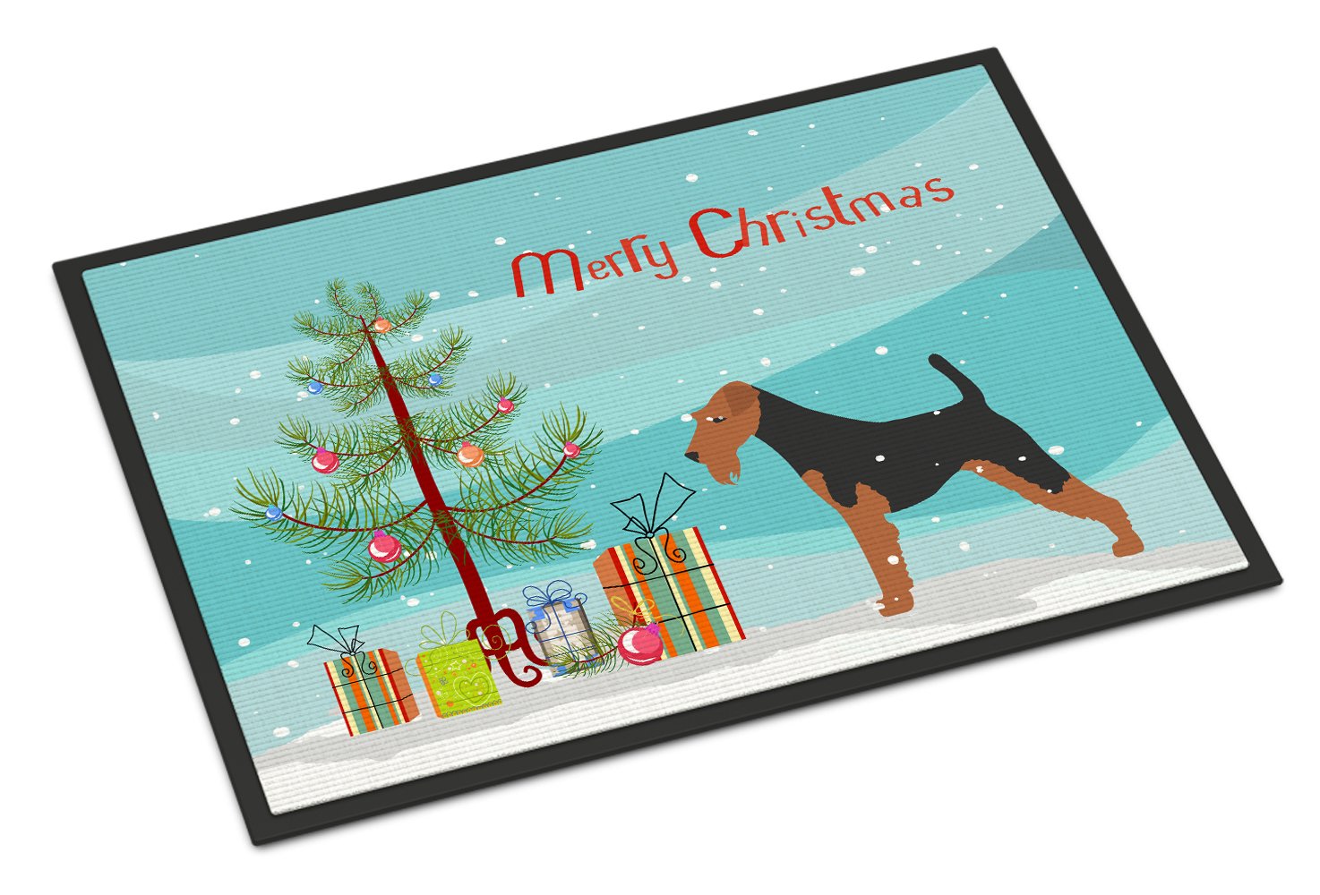 Welsh Terrier Merry Christmas Tree Indoor or Outdoor Mat 24x36 BB2903JMAT by Caroline's Treasures