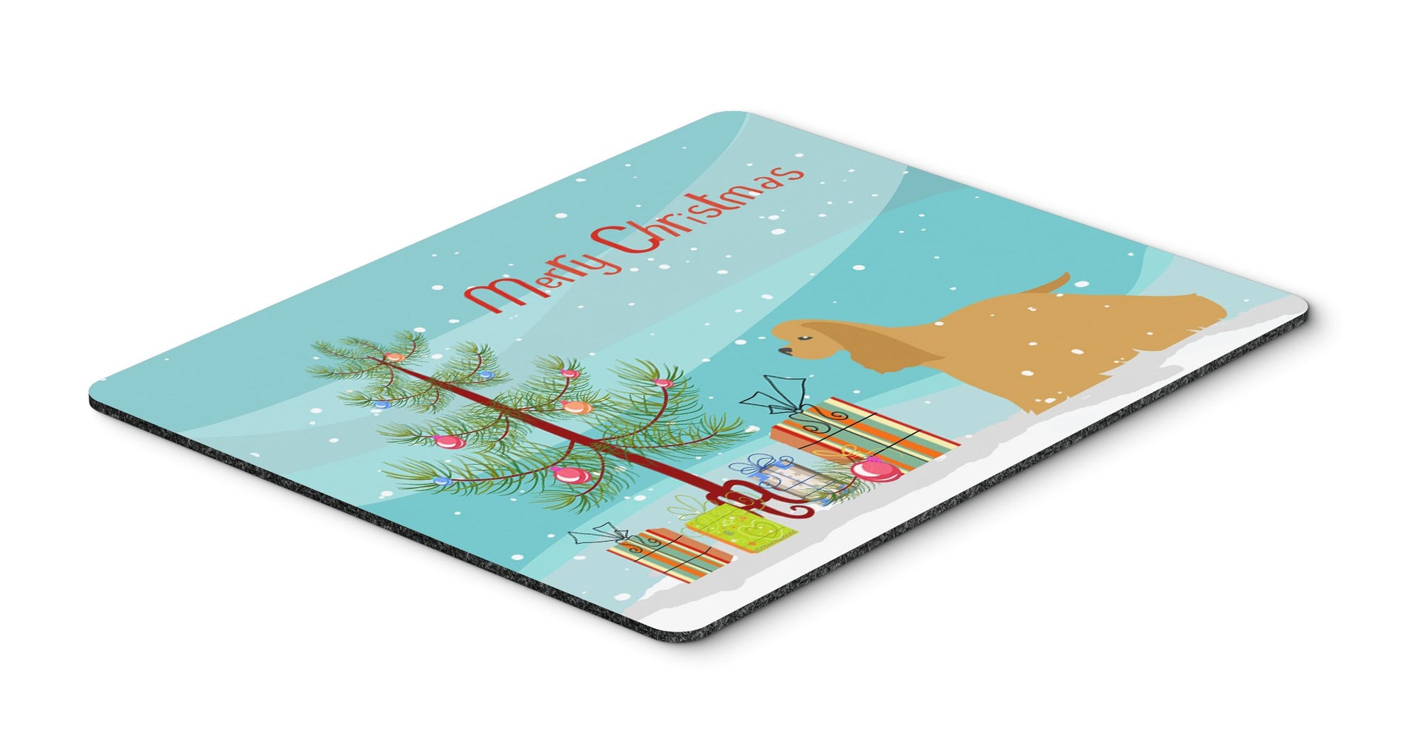 Cocker Spaniel Merry Christmas Tree Mouse Pad, Hot Pad or Trivet by Caroline's Treasures