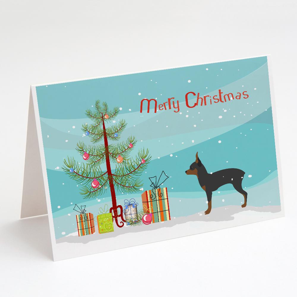 Buy this Toy Fox Terrier Merry Christmas Tree Greeting Cards and Envelopes Pack of 8