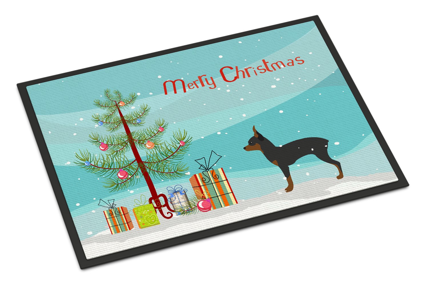 Toy Fox Terrier Merry Christmas Tree Indoor or Outdoor Mat 24x36 BB2905JMAT by Caroline's Treasures