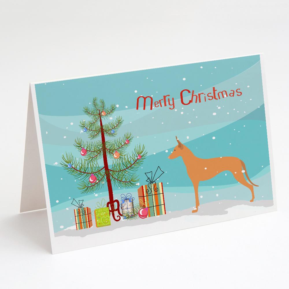 Buy this Pharaoh Hound Merry Christmas Tree Greeting Cards and Envelopes Pack of 8