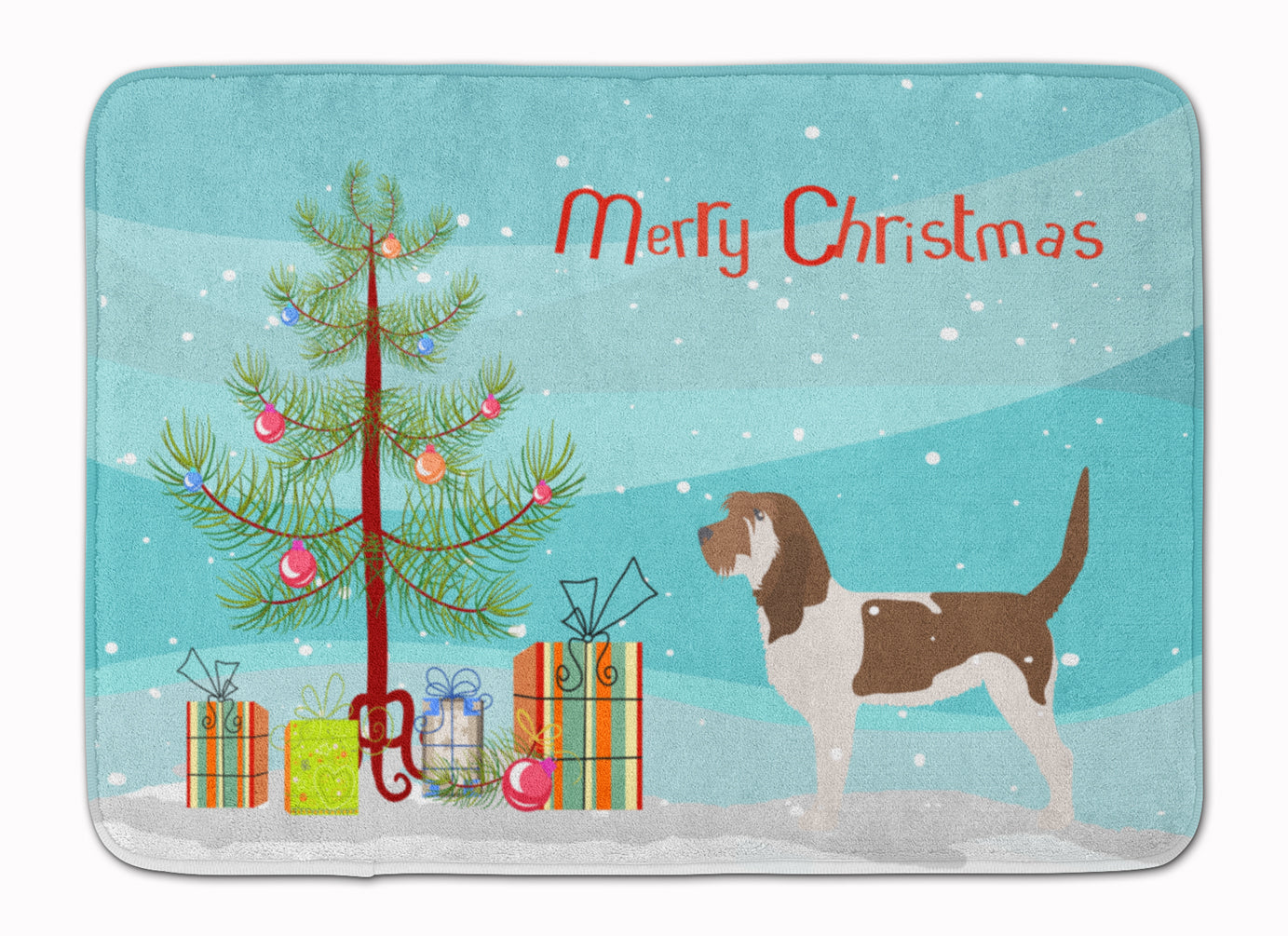 Grand Basset Griffon Vendeen Merry Christmas Tree Machine Washable Memory Foam Mat BB2908RUG - the-store.com