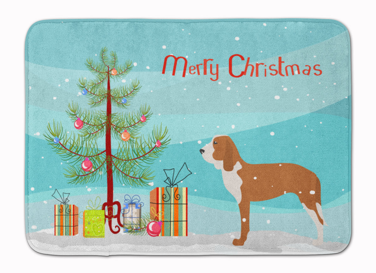 Spanish Hound Merry Christmas Tree Machine Washable Memory Foam Mat BB2909RUG - the-store.com