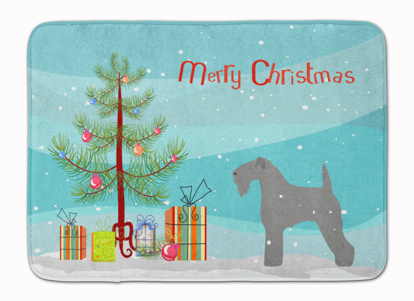 Kerry Blue Terrier Merry Christmas Tree Machine Washable Memory Foam Mat BB2910RUG - the-store.com