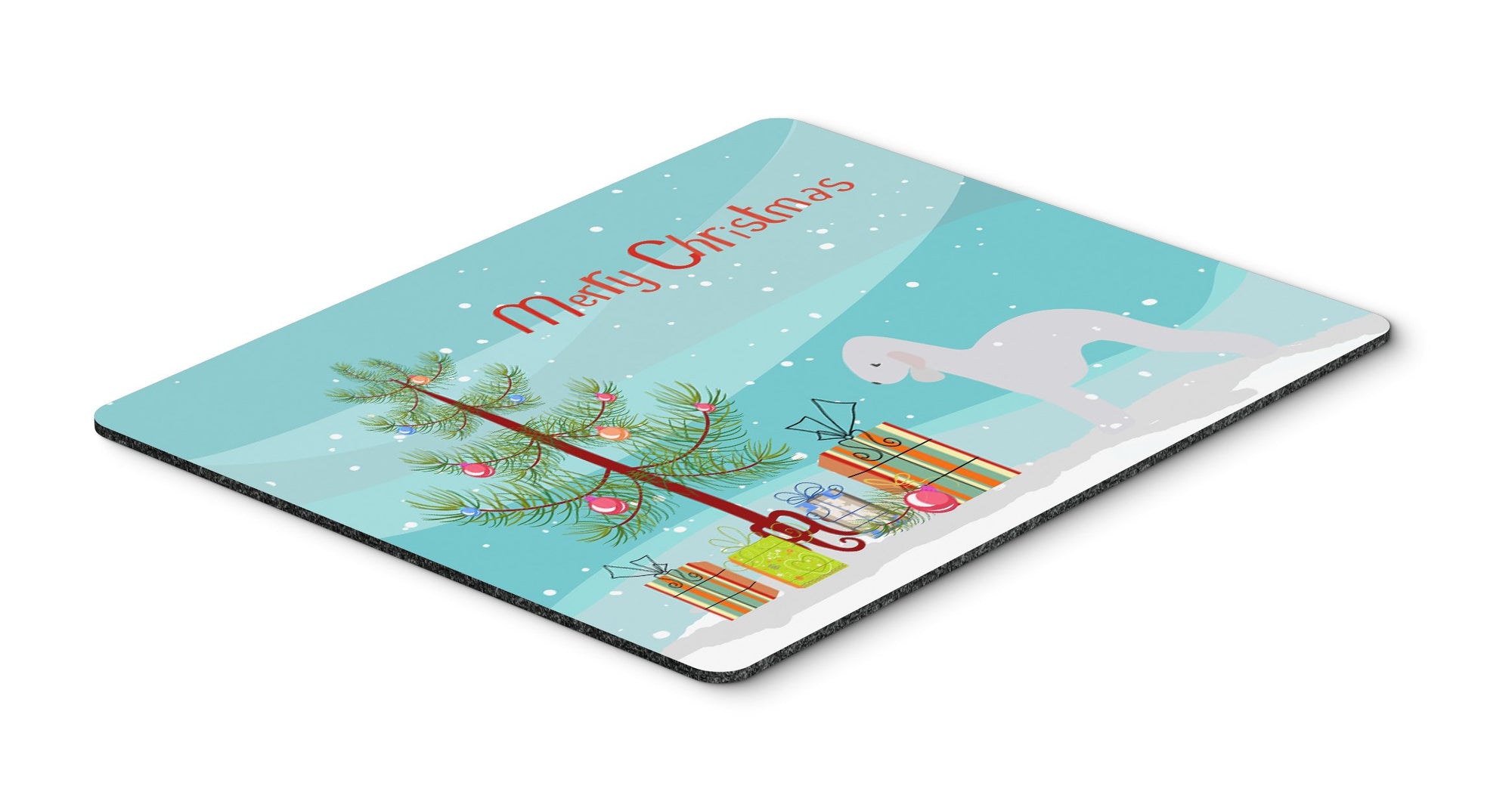 Bedlington Terrier Merry Christmas Tree Mouse Pad, Hot Pad or Trivet by Caroline's Treasures