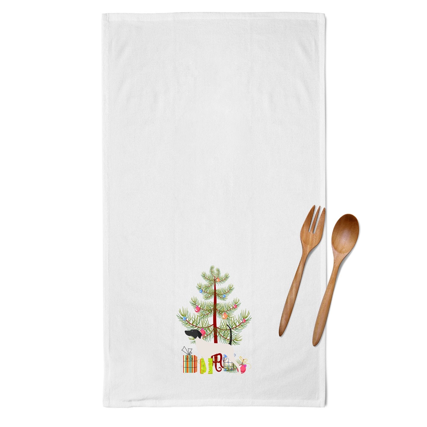 English Pointer Merry Christmas Tree White Kitchen Towel Set of 2 BB2913WTKT by Caroline's Treasures