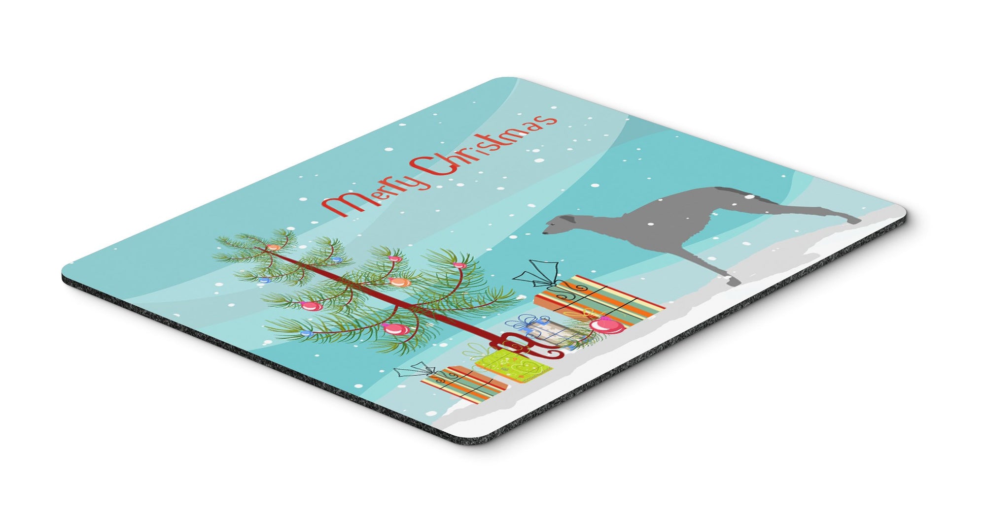 Scottish Deerhound Merry Christmas Tree Mouse Pad, Hot Pad or Trivet by Caroline's Treasures