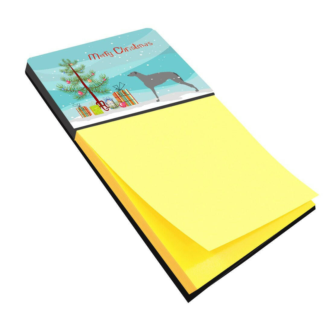 Scottish Deerhound Merry Christmas Tree Sticky Note Holder BB2914SN by Caroline's Treasures