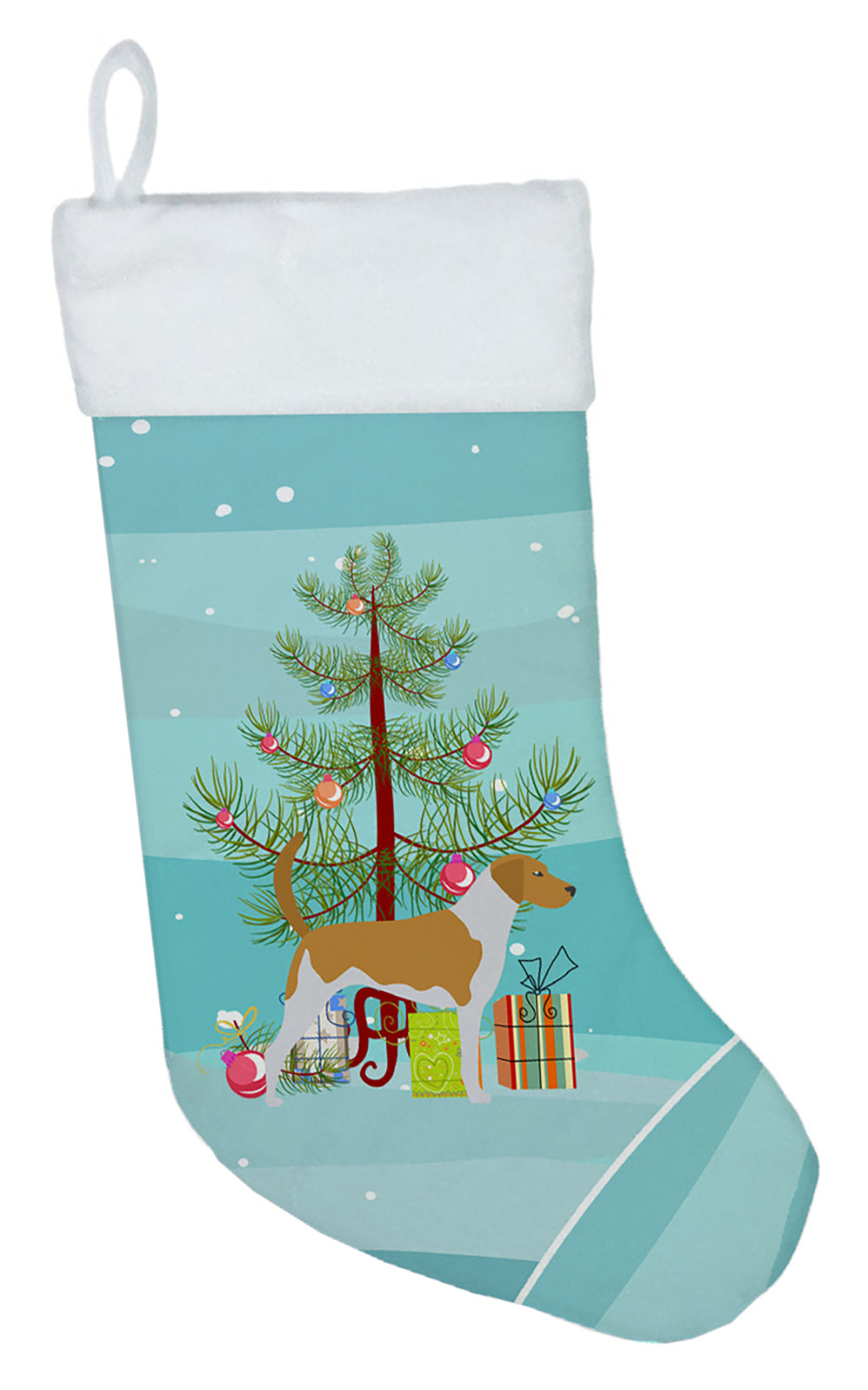 American Foxhound Merry Christmas Tree Christmas Stocking BB2916CS  the-store.com.