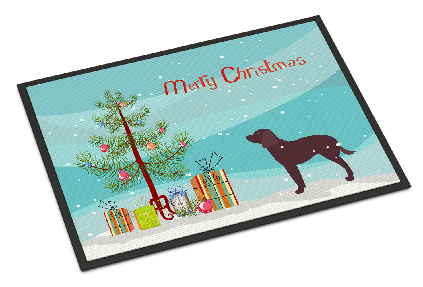 American Water Spaniel Merry Christmas Tree Indoor or Outdoor Mat 18x27 BB2919MAT - the-store.com