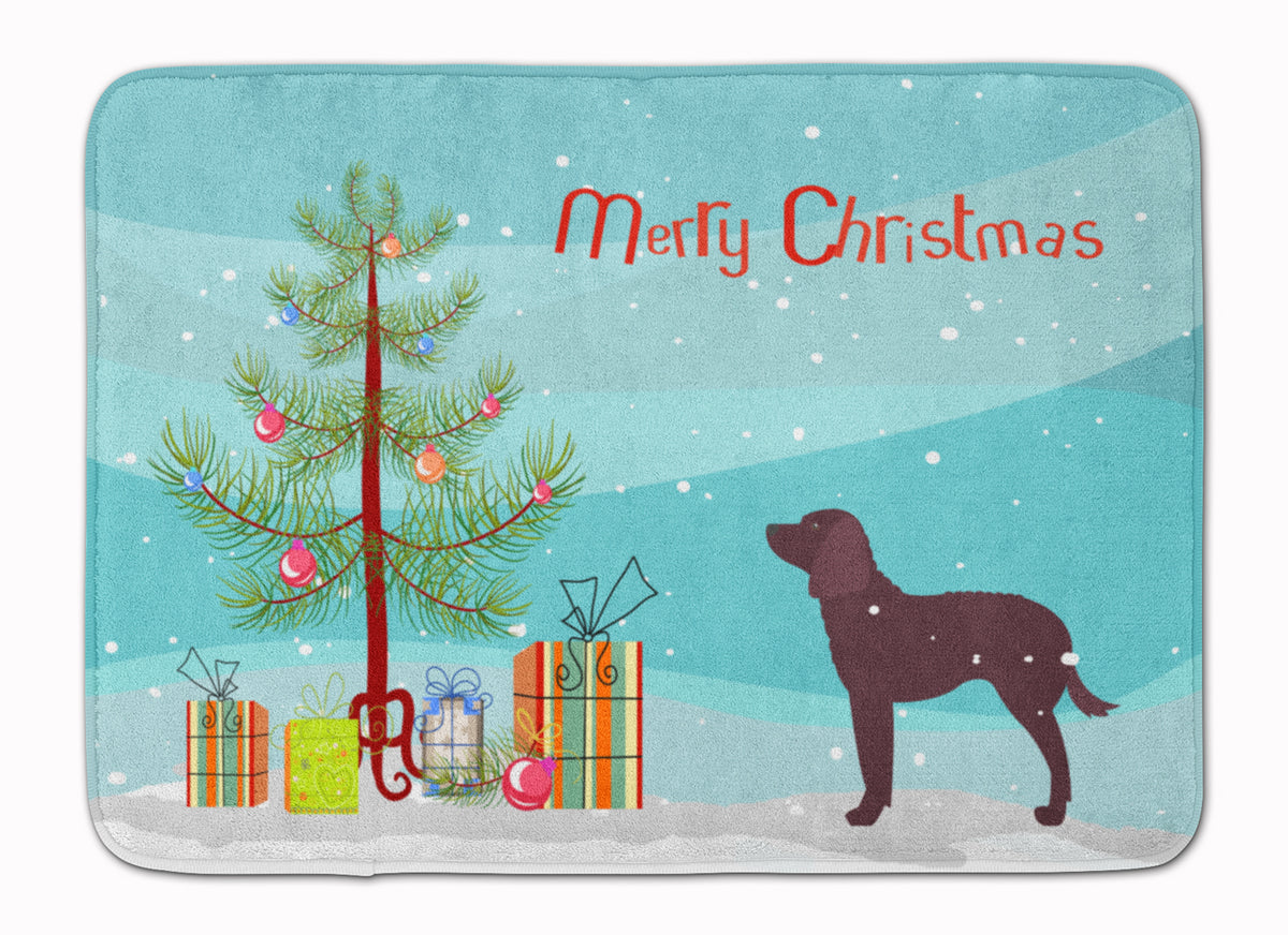 American Water Spaniel Merry Christmas Tree Machine Washable Memory Foam Mat BB2919RUG - the-store.com