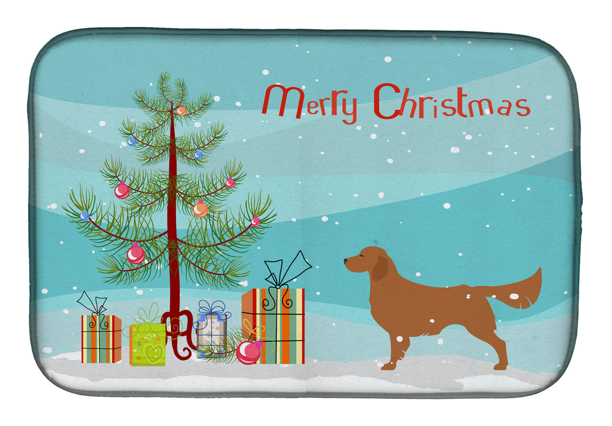 Golden Retriever Merry Christmas Tree Dish Drying Mat BB2922DDM  the-store.com.