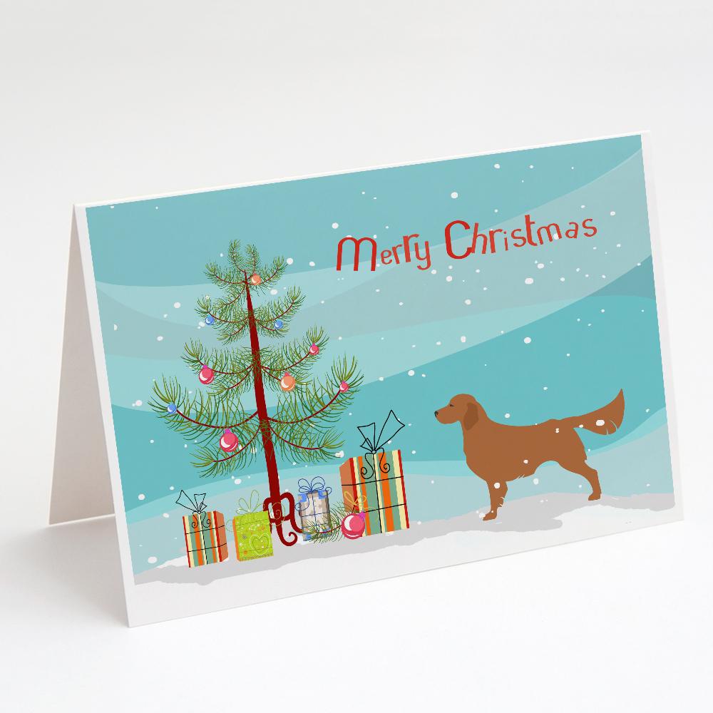 Buy this Golden Retriever Merry Christmas Tree Greeting Cards and Envelopes Pack of 8