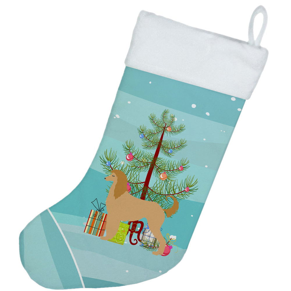 Afghan Hound Merry Christmas Tree Christmas Stocking BB2924CS  the-store.com.