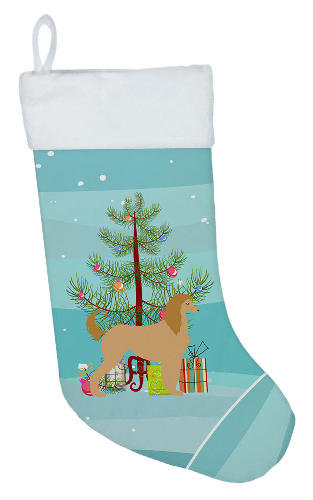 Afghan Hound Merry Christmas Tree Christmas Stocking BB2924CS  the-store.com.