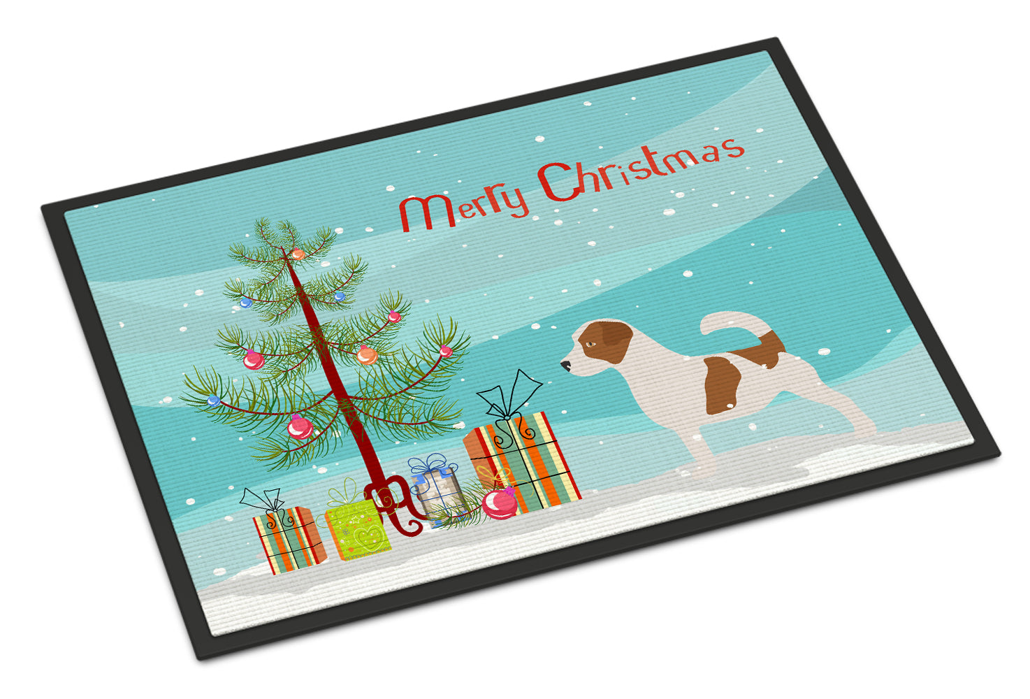 Jack Russell Terrier Merry Christmas Tree Indoor or Outdoor Mat 18x27 BB2925MAT - the-store.com