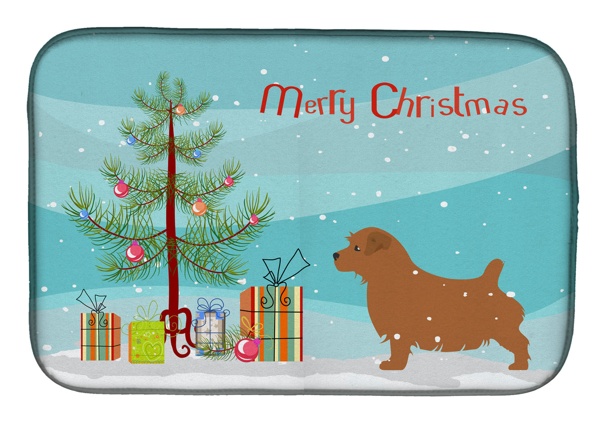 Norfolk Terrier Merry Christmas Tree Dish Drying Mat BB2927DDM  the-store.com.