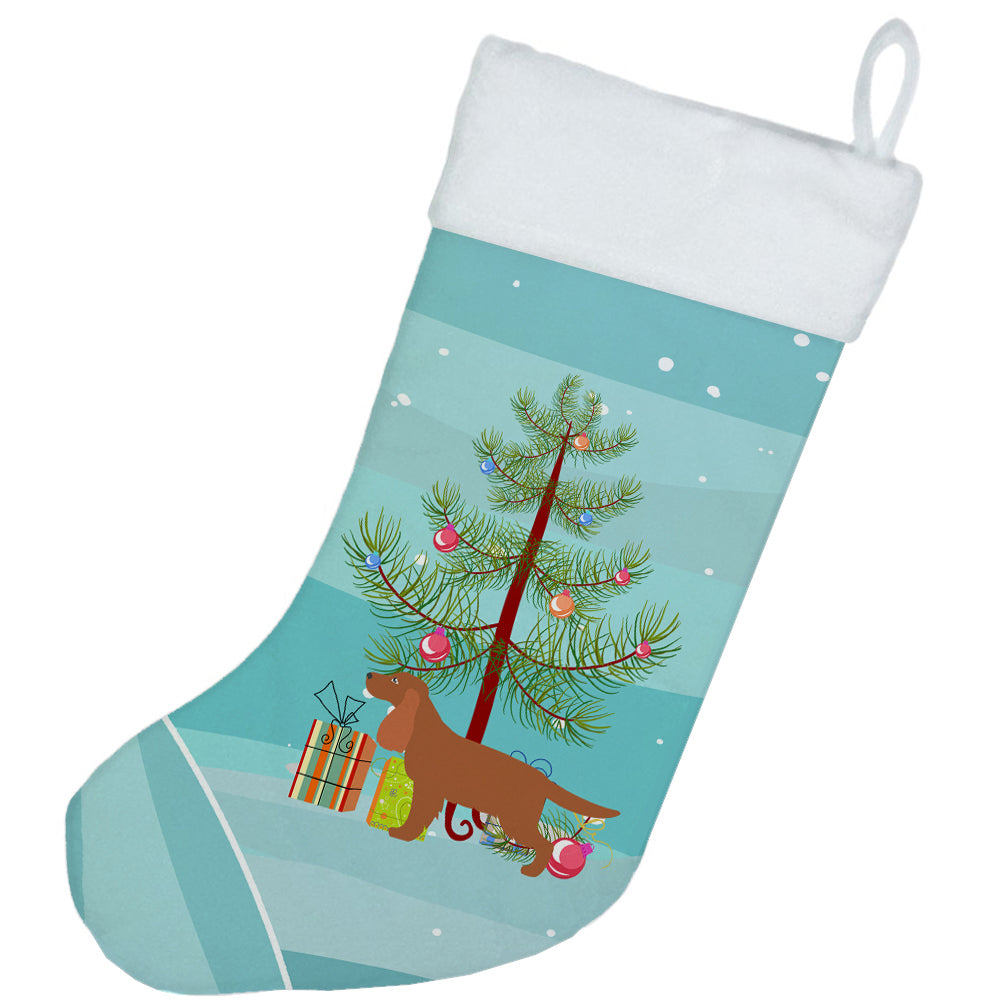 English Cocker Spaniel Merry Christmas Tree Christmas Stocking BB2930CS  the-store.com.